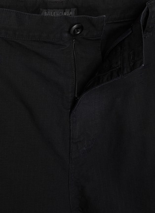  - BALENCIAGA - Ripstop Wide Leg Cropped Cotton Cargo Pants