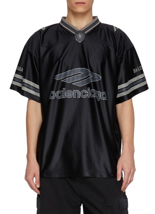 首图 - 点击放大 - BALENCIAGA - Shiny American Football Jersey T-Shirt