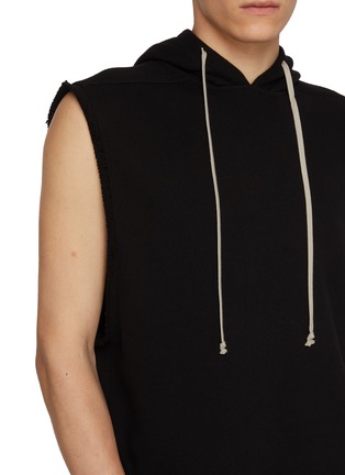  - RICK OWENS - Sleeveless Heavyweight Cotton Hoodie