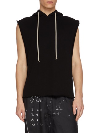 首图 - 点击放大 - RICK OWENS - Sleeveless Heavyweight Cotton Hoodie