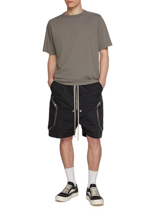 模特儿示范图 - 点击放大 - RICK OWENS - Brad Back Seam Cotton T-Shirt