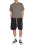 模特儿示范图 - 点击放大 - RICK OWENS - Brad Back Seam Cotton T-Shirt