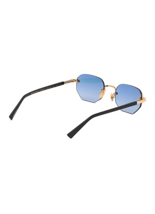 模特儿示范图 - 点击放大 - GAST - Rimless Gradient Lenses Stainless Steel Sunglasses