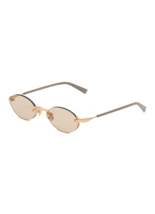 首图 - 点击放大 - GAST - Rimless Stainless Steel Oval Sunglasses