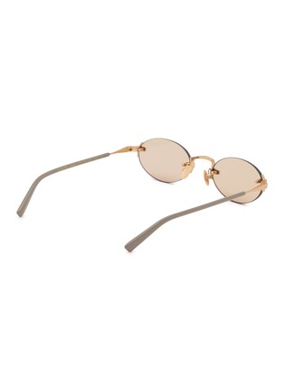 模特儿示范图 - 点击放大 - GAST - Rimless Stainless Steel Oval Sunglasses
