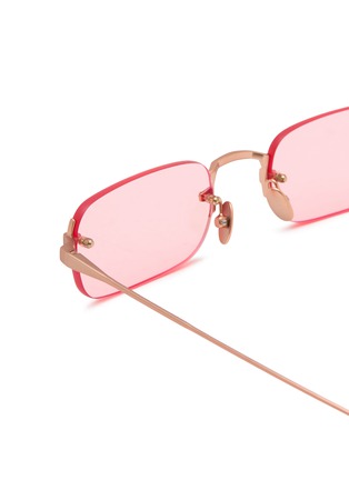 细节 - 点击放大 - GAST - Rimless Stainless Steel Sunglasses