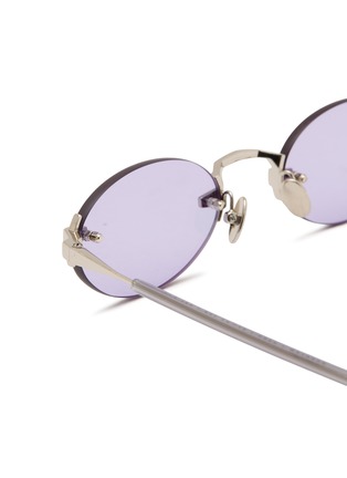 细节 - 点击放大 - GAST - Rimless Stainless Steel Sunglasses