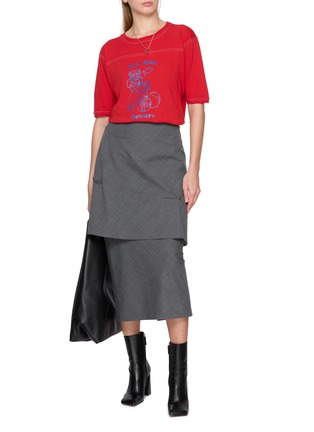 模特儿示范图 - 点击放大 - MAISON MARGIELA - 印花短袖 T 恤