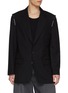 首图 - 点击放大 - MAISON MARGIELA - Single Breasted Unfinished Shoulder Seam Tropical Wool Blazer