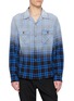 首图 - 点击放大 - MAISON MARGIELA - Gradient Chequered Undyed Detail Viscose Shirt
