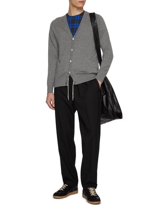 模特儿示范图 - 点击放大 - MAISON MARGIELA - Checkered Print Cotton T-shirt