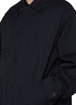  - MAISON MARGIELA - Reversible Herringbone Fleece Lined Cotton Twill Jacket