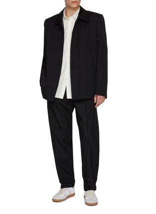 模特儿示范图 - 点击放大 - MM6 MAISON MARGIELA - Point Collar Wool Gabardine Jacket