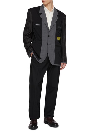 模特儿示范图 - 点击放大 - MM6 MAISON MARGIELA - 拼接西服外套