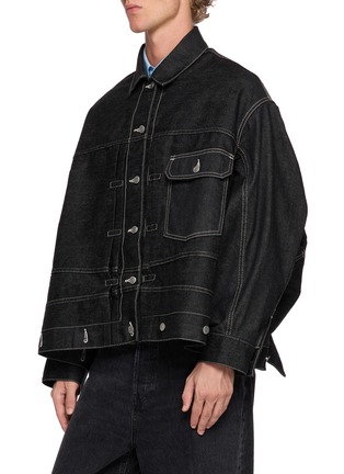 细节 - 点击放大 - BEAUTIFUL PEOPLE - Double End Contrast Stitch Selvedge Denim Jacket