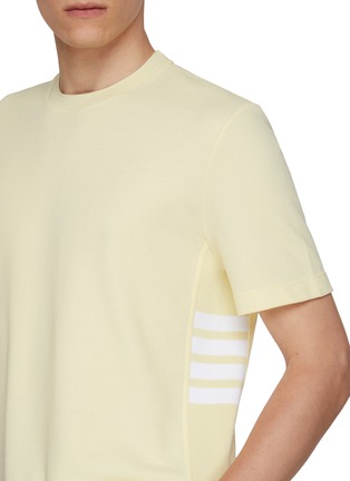  - THOM BROWNE - Short Sleeve Side 4-Bar Cotton Piqué T-Shirt
