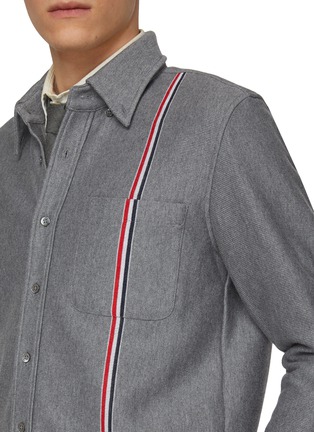  - THOM BROWNE - RWB Stripe Cotton Shirt Jacket