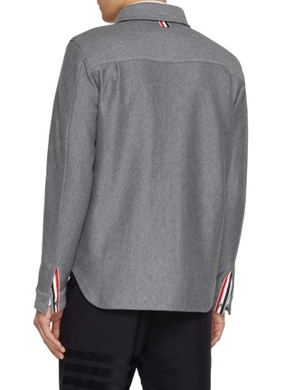 背面 - 点击放大 - THOM BROWNE - RWB Stripe Cotton Shirt Jacket