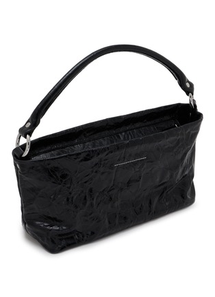 细节 - 点击放大 - MM6 MAISON MARGIELA - Numeric Creased Leather Hobo Bag