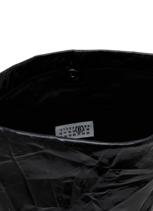 细节 - 点击放大 - MM6 MAISON MARGIELA - Numeric Creased Leather Tote Bag