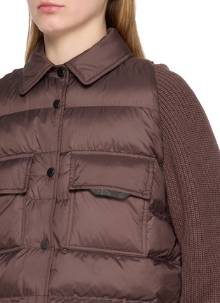  - BRUNELLO CUCINELLI - 拼接针织羽绒夹克