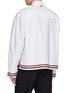 背面 - 点击放大 - THOM BROWNE - RWB Stripe Hem Cropped Cotton Rugby Shirt