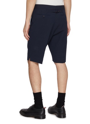 背面 - 点击放大 - THOM BROWNE - Striped Seersucker Wool Shorts