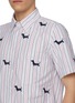 - THOM BROWNE - 小狗刺绣条纹衬衫
