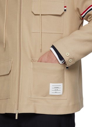  - THOM BROWNE - Oversized Hooded Cotton Parka Jacket