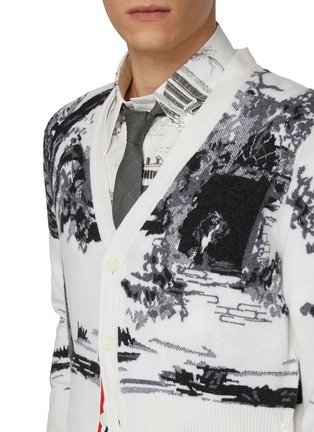  - THOM BROWNE - Hector Courtyard Toile Intarsia Cashmere Cardigan