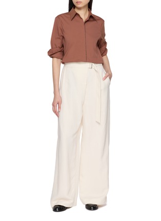 模特儿示范图 - 点击放大 - BRUNELLO CUCINELLI - 镶珠饰长袖衬衫