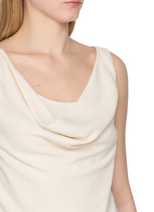  - BRUNELLO CUCINELLI - Sleeveless Draped V-Neck Viscose Top
