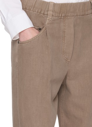  - BRUNELLO CUCINELLI - Garment Dyed Cotton Linen Suiting Pants