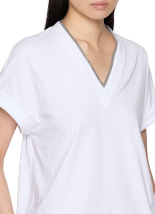  - BRUNELLO CUCINELLI - 镶珠饰短袖 T 恤