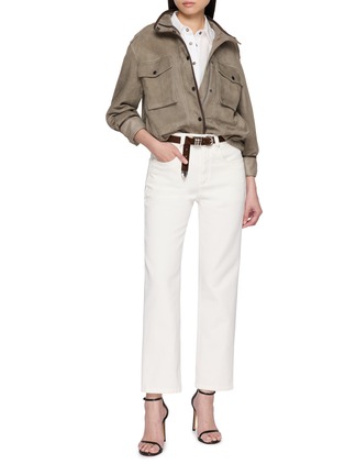 模特儿示范图 - 点击放大 - BRUNELLO CUCINELLI - Straight Leg Cotton Pants