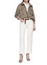 模特儿示范图 - 点击放大 - BRUNELLO CUCINELLI - Straight Leg Cotton Pants