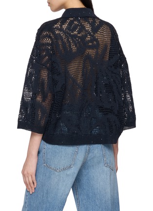 背面 - 点击放大 - BRUNELLO CUCINELLI - 镂空针织上衣