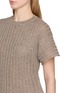  - BRUNELLO CUCINELLI - Ribbed Crewneck Linen Blend Dress