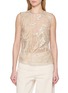 首图 - 点击放大 - BRUNELLO CUCINELLI - Sleeveless Embellished Crewneck Silk Chiffon Top
