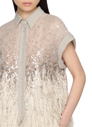  - BRUNELLO CUCINELLI - 亮片饰雪纺衬衫