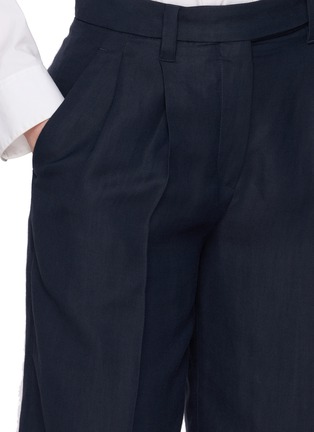  - BRUNELLO CUCINELLI - Pleated Viscose Bermuda Shorts