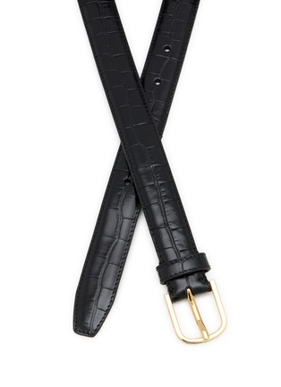 细节 - 点击放大 - TOTEME - 金属扣鳄鱼纹皮带