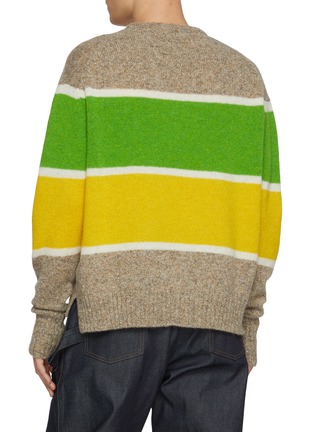 背面 - 点击放大 - JW ANDERSON - Crewneck Striped Wool Knit Sweater