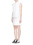 模特示范图 - 点击放大 - ALEXANDERWANG - 层次纯棉衬衫连衣裙