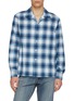 首图 - 点击放大 - JW ANDERSON - Long Sleeve Gradient Chequered Cotton Flannel Shirt