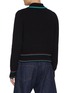 背面 - 点击放大 - JW ANDERSON - Contrast Trimming Cotton Cashmere Shrunken Polo Knit Sweater