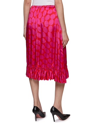 背面 - 点击放大 - DRIES VAN NOTEN - 荷叶摆印花中长半身裙