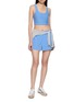 模特儿示范图 - 点击放大 - BEYOND YOGA - Spacedye Wrap-Back Cropped Knit Tank