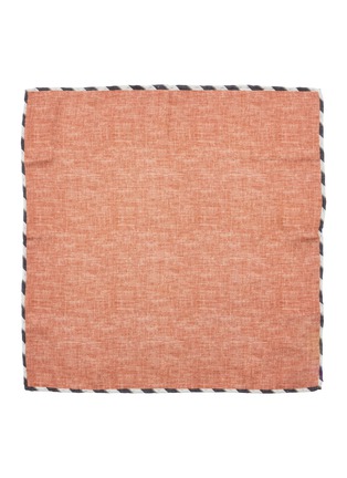 模特儿示范图 - 点击放大 - BRUNELLO CUCINELLI - Patterened Silk Pocket Square