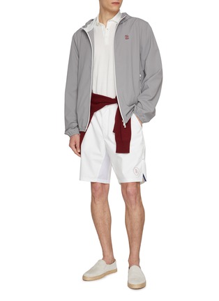 模特儿示范图 - 点击放大 - BRUNELLO CUCINELLI - 短袖针织 POLO 衫